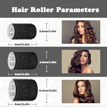 Heatless Hair Roller Set with Glamorous Curls by Sungenol