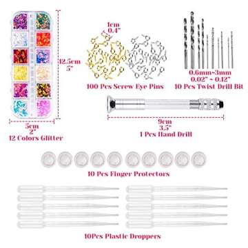 anezus Resin Molds, 149 Pieces Silicone Resin Casting Molds and Tools Kit for Jewelry Resin Craft Making