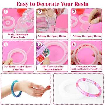 anezus Resin Molds, 149 Pieces Silicone Resin Casting Molds and Tools Kit for Jewelry Resin Craft Making