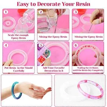 anezus Resin Molds, 149 Pieces Silicone Resin Casting Molds and Tools Kit for Jewelry Resin Craft Making