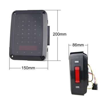 Stylish SUNPIE Smoked LED Tail Lights for Jeep Wrangler