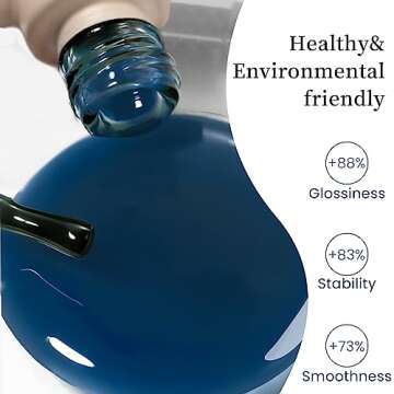 MAYCHAO Jelly Gel Nail Polish -15ML Sea Blue Jelly Gel Polish Soak Off UV LED Sheer Blue Nail Polish...