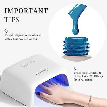 MAYCHAO Jelly Gel Nail Polish -15ML Sea Blue Jelly Gel Polish Soak Off UV LED Sheer Blue Nail Polish for DIY Manicure Home Salon Nail Art, 0.5 OZ