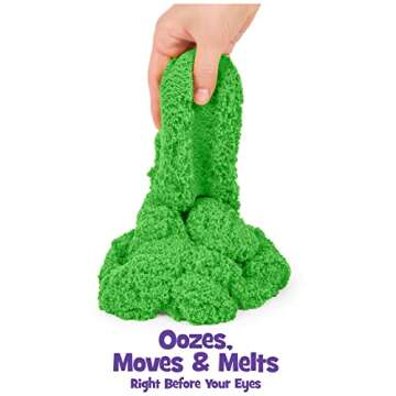 Kinetic Sand, The Original Moldable Sensory Play Sand Toys for Kids, Green, 2 lb. Resealable Bag, Ages 3+