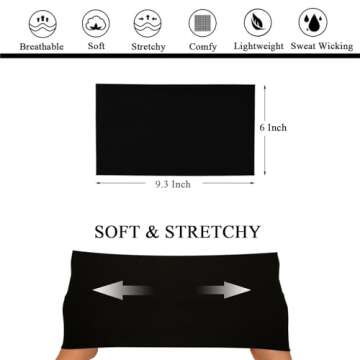 YONUF Wide Headbands For Women Stretchy Headband Workout Head Bands For Women's Hair Band Non Slip Head Wrap 6 Pack