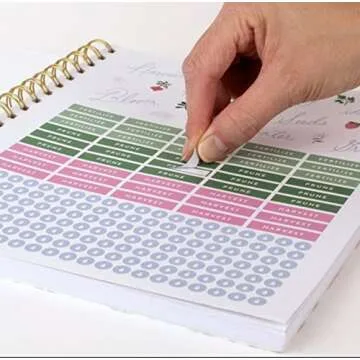 Emily Ley Hardcover Ruled Journal Hardcover , Size 8 1/2" x 10", 96 Doubled Side Pages (Gardening) And TheBeliver Ballpoint Crystal Diamond Pen