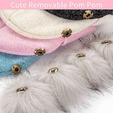 yeabiu 3 PCS Baby Hat Scarf Gloves Set 0-24 Months