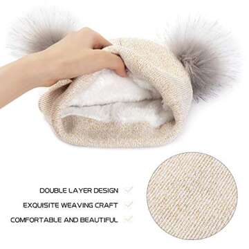 yeabiu 3 PCS Baby Hat Scarf Gloves Set 0-24 Months