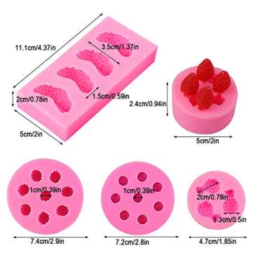 5Pcs Fruit Shaped Jelly Molds - Fun Silicone Molds for Kids Treats