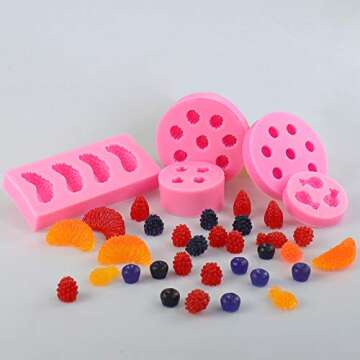 5Pcs Fruit Shaped Jelly Molds for Kids Snacks