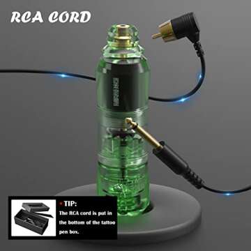 Tattoo Kit Wormhole Tattoo Rotary Tattoo Machine Kit Complete Tattoo Pen Kit 20PCS Tattoo Cartridge ...