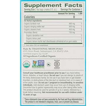 EveryDay Detox Lemon Herbal Tea for Skin & Liver Health