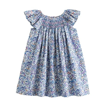 Simplee kids Baby Girls Summer Casual Dresses Toddler Floral Print Sundress Princess Dress for 5T