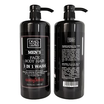 Dead Sea Collection Mens Body Wash 3 in 1 for All Skin Types