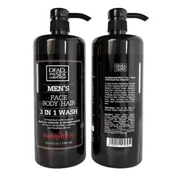 Dead Sea Collection Mens Body Wash 3 in 1 for All Skin Types