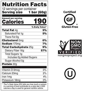 No Cow Protein Bar Vanilla Caramel - High Protein and Low Sugar
