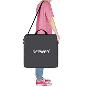 Neewer Photography Carrying Bag Protective Case Compatible with 18 inches Camera Ring Light - 20.47x20.47 inches/52x52 centimeters, Durable Nylon, Light Weight (Black)