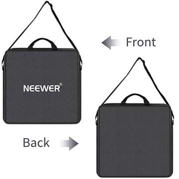 Neewer Photography Carrying Bag Protective Case Compatible with 18 inches Camera Ring Light - 20.47x20.47 inches/52x52 centimeters, Durable Nylon, Light Weight (Black)