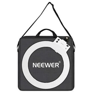 Neewer Photography Carrying Bag Protective Case Compatible with 18 inches Camera Ring Light - 20.47x20.47 inches/52x52 centimeters, Durable Nylon, Light Weight (Black)