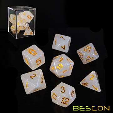 DND Dice 7pcs VEIL MIST Set - Bescon Polyhedral Collection