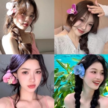 6 Pack Hawaiian Butterfly Hair Clips for Women