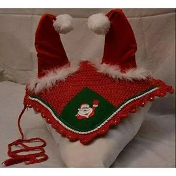 Christmas Saddle Pad Set with Matching Fly Bonnet