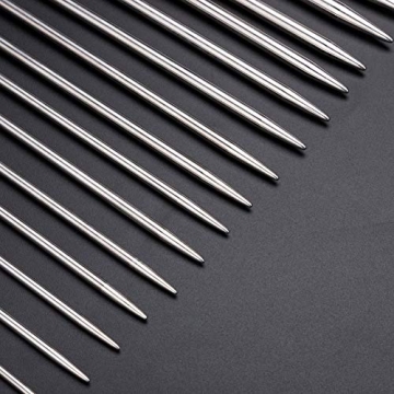 BCMRUN 22 Pieces Stainless Steel Knitting Needles Set