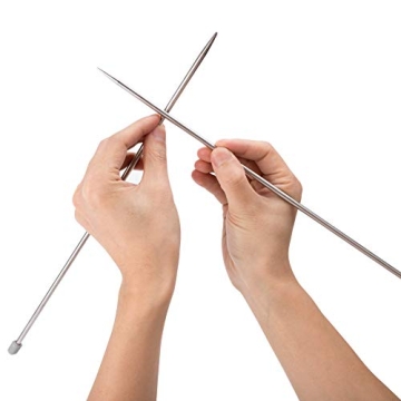 BCMRUN 22 Pieces Stainless Steel Knitting Needles Set