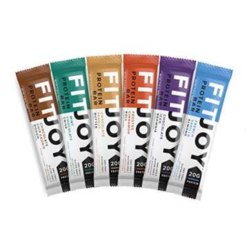 FitJoy Protein Bars Low Carb Low Sugar, Gluten Free High Protein Snacks