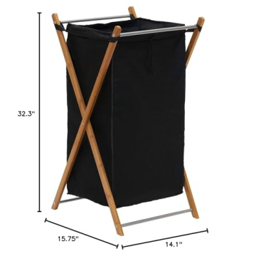 Stylish Bamboo X-Frame Laundry Hamper for Every Home