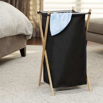 Stylish Bamboo X-Frame Laundry Hamper for Every Home