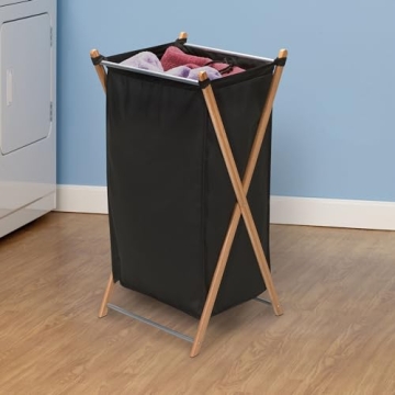 Stylish Bamboo X-Frame Laundry Hamper for Every Home