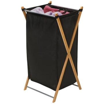 Stylish Bamboo X-Frame Laundry Hamper for Every Home