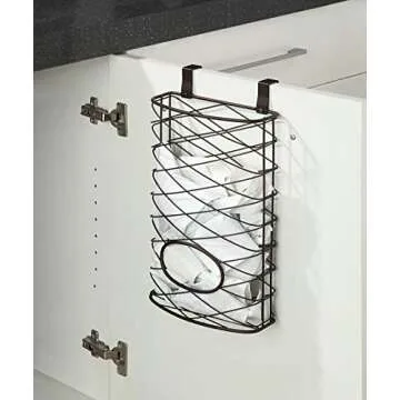 SunnyPoint Over Cabinet Kitchen Storage Organizer Holder or Basket - Hang Over Cabinet Doors in Kitc...