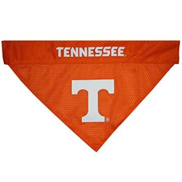 Pets First Collegiate Pet Accessories, Reversible Bandana, Tennessee Volunteers, Small/Medium