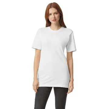 American Apparel Fine Jersey T-Shirt, Style G2001, Multipack, White (2-Pack), X-Large