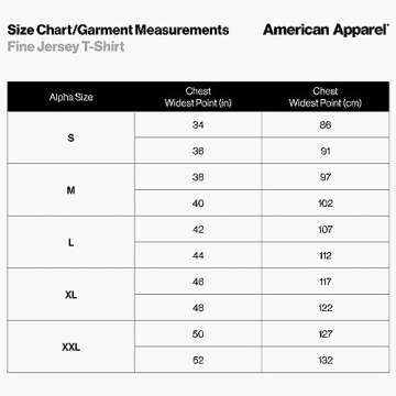 American Apparel Fine Jersey T-Shirt, Style G2001, Multipack, White (2-Pack), X-Large