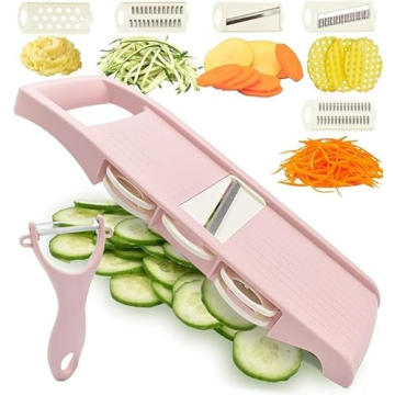 NACOLUS 5-in-1 Mandoline Slicer for Effortless Vegetable Prep