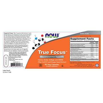 Now Foods True Focus - 90 VCaps to Enhance Concentration and Clarity