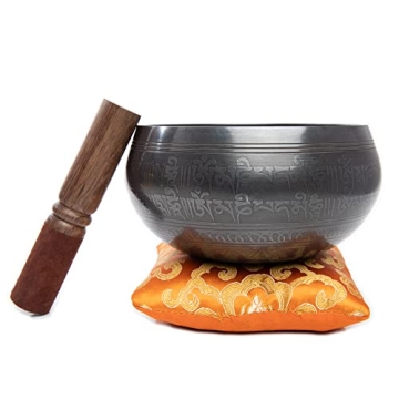Handcrafted Tibetan Singing Bowl Set - 4'' for Yoga