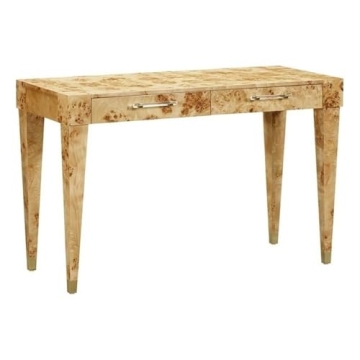 TOV Furniture Brandyss Natural Burl Work Desk - Contemporary Design & Quality