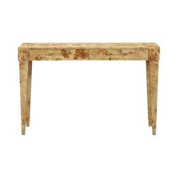 TOV Furniture Brandyss Natural Burl Work Desk - Modern Elegance
