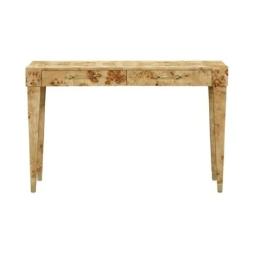 TOV Furniture Brandyss Natural Burl Work Desk - Modern Elegance