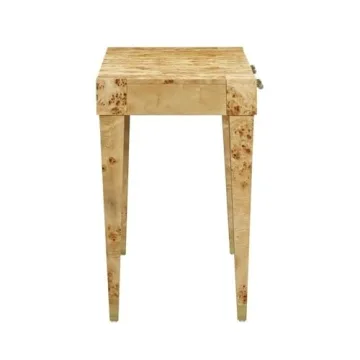 TOV Furniture Brandyss Natural Burl Work Desk - Modern Elegance