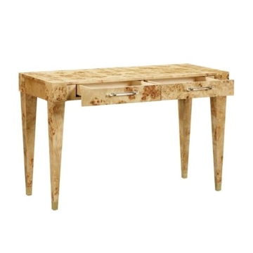 TOV Furniture Brandyss Natural Burl Work Desk - Modern Elegance