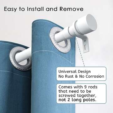 Byondeth Adjustable Curtain Rods for Windows 16 to 144 Inches