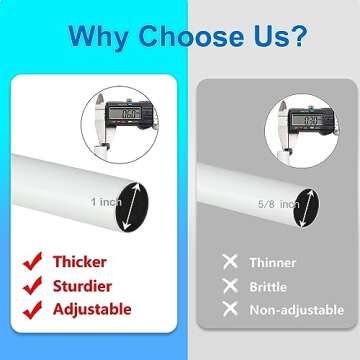 Byondeth Adjustable Curtain Rods 16 to 144 Inches