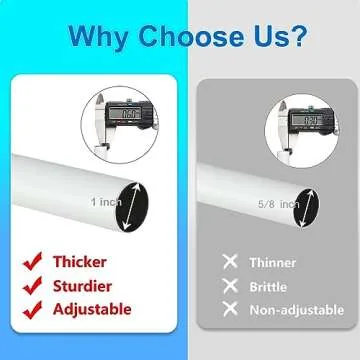 Byondeth Adjustable Curtain Rods 16 to 144 Inches