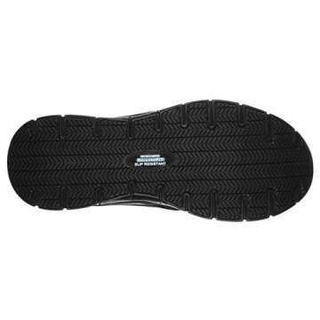 Skechers Men's Flex Advantage Slip Resistant Sr Mcallen Slip on Work Shoe, Black, 11