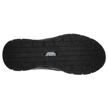 Skechers Men's Flex Advantage Slip Resistant Sr Mcallen Slip on Work Shoe, Black, 11